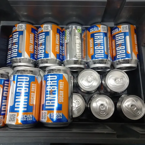 APPROXIMATELY 23 CANS OF IRON BRU SUGAR FREE 330ML