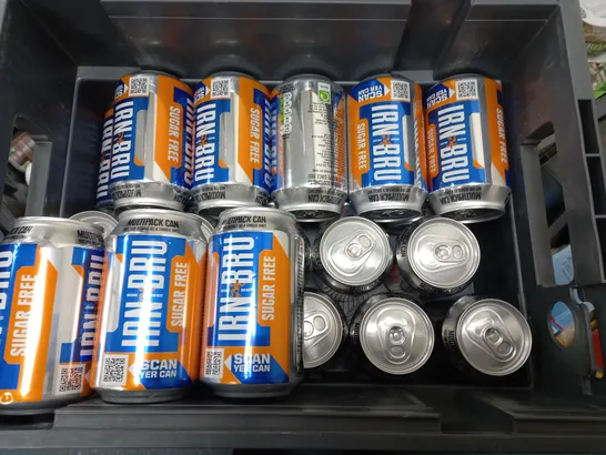 APPROXIMATELY 23 CANS OF IRON BRU SUGAR FREE 330ML