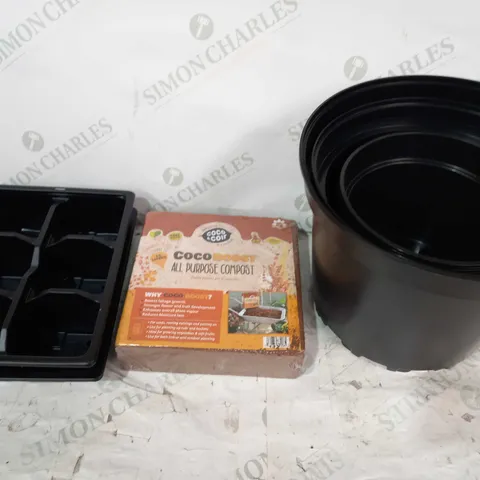 COCO & COIR FLOWER POTS AND COMPOST SET