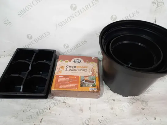 COCO & COIR FLOWER POTS AND COMPOST SET