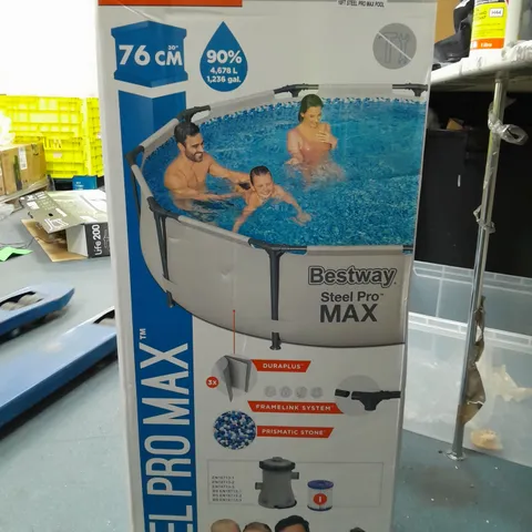 BOXED BESTWAY STEEL PRO MAX 76CM POOL - COLLECTION ONLY