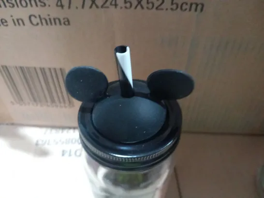 BOX OF FOUR SETS OF FOUR DISNEY MICKEY MOUSE MASON JARS