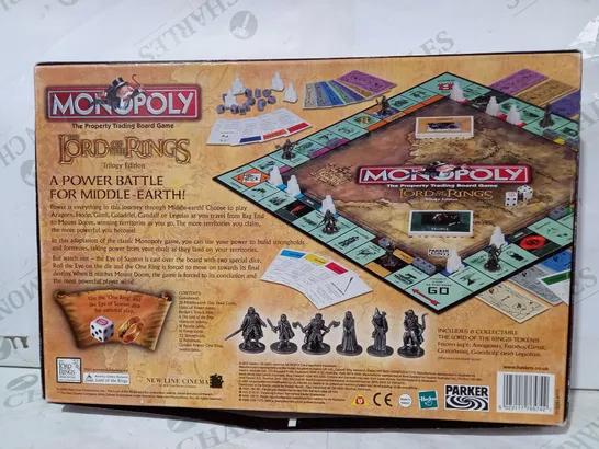 PARKER MONOPOLY - LORD OF THE RINGS TRILOGY EDITION BOARD GAME