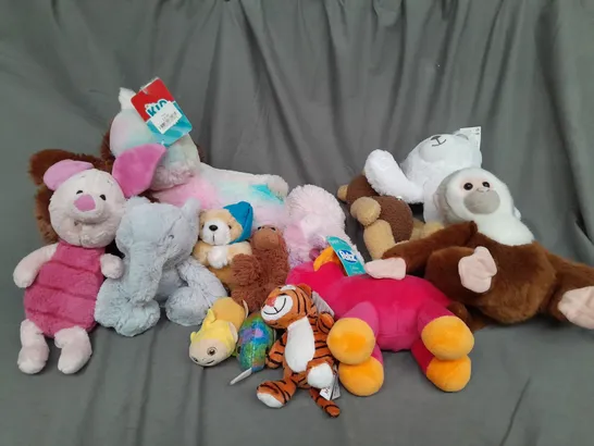 BOX OF ASSORTED PLUSH SOFT TEDDIES