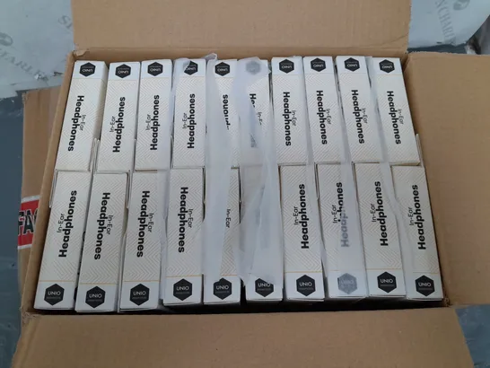 LOT OF 80 BOXED BRAND NEW 1.2M IN-EAR HEADPHONES - TORTOISE