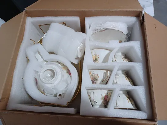 FANQUARE 15 PIECE FLORAL TEA SET