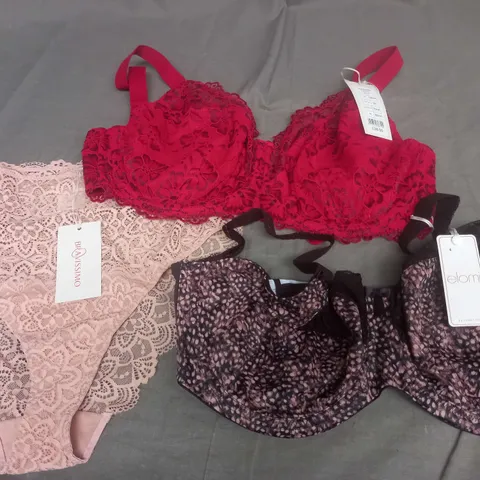 LOT OF 3 ASSORTED LADIES UNDERWEAR ITEMS INCLUDES TWO BRAS IN 32HH AND PANTS IN UK M