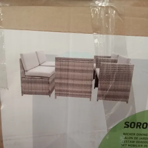 BOXED SORON WICKER DINING SET 