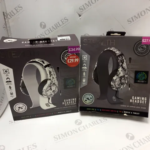 APPROXIMATELY 6 ASSORTED BOXED STEALTH GAMING HEADSETS TO INCLUDE ARCTIC & URBAN EDITION