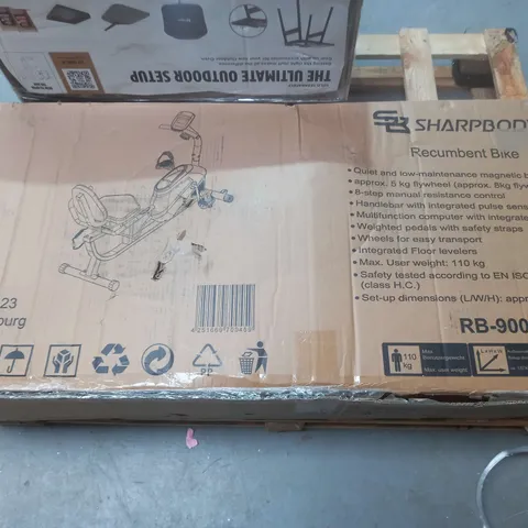 UNBOXED SHARPBODY RECUMBENT EXERCISE BIKE RB-900 - COLLECTION ONLY