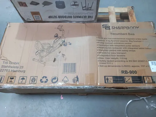 UNBOXED SHARPBODY RECUMBENT EXERCISE BIKE RB-900 - COLLECTION ONLY