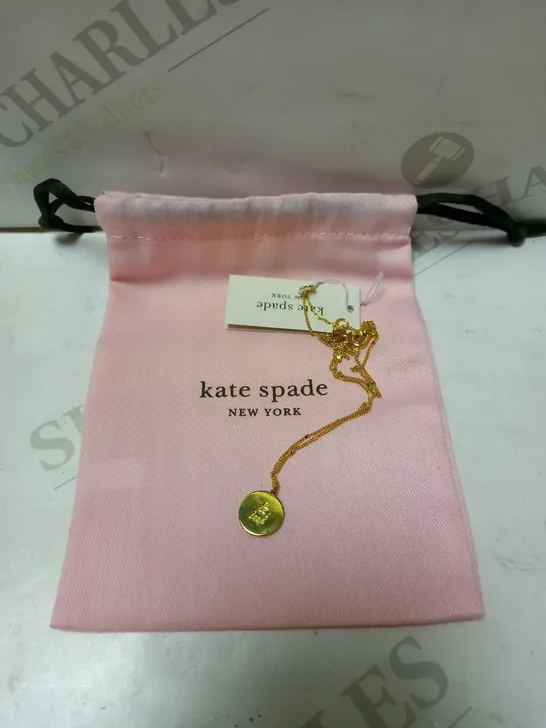 KATE SPADE LOVE YOU TO THE MOON AND BACK GOLD PENDANY  RRP £75