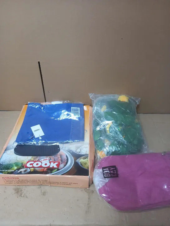 BOX OF APROXIMATELY 15 ASSORTED HOUSEHOLD ITEMS TOO INCLUDE WALLPAPER , HOSE PIPES , COOKING ACCESSORIES , ETC 