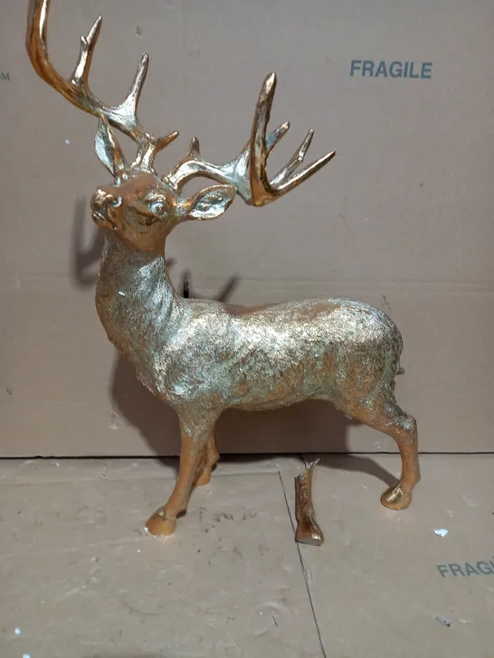 ALISON CORK STANDING DECORATIVE GOLD STAG