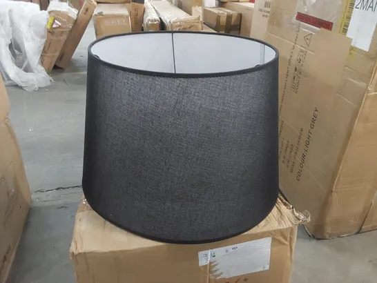 BOXED GREY TAPERED FLOOR STANDING LAMP SHADE 