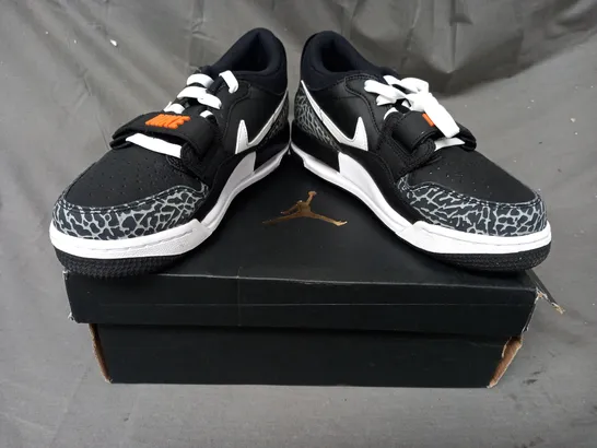 BOXED PAIR OF NIKE AIR JORDAN LEGACY 312 LOW SHOES IN BLACK/GREY/WHITE/ORANGE UK SIZE 6