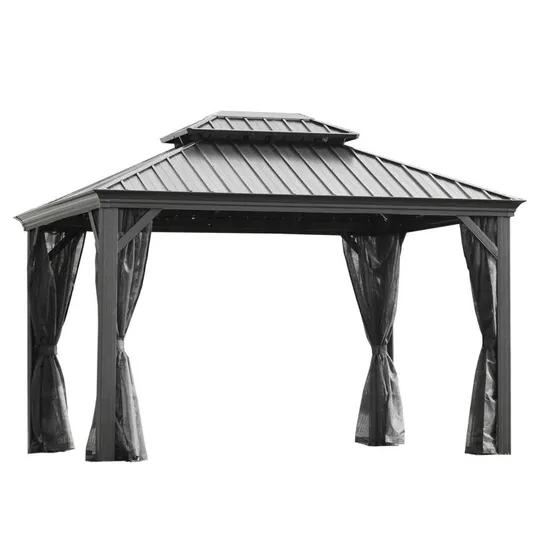 BOXED BILUS DAKOTA FIELDS GRAY POLYCARBONATE SIDE WALL FOR GAZEBO - 365 X 485 X 300CM (1 BOX)