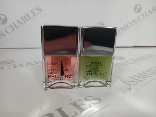 NAILS INC NAILKALE BASECOAT & KENSINGTON 45 SECOND TOPCOAT 14ML