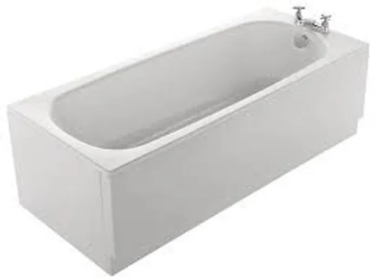 COOK & LEWIS CONWAY 2 TAP HOLE STEEL BATH 1700MM X 540MM