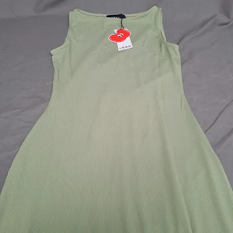 CIDER LIGHT GREEN STRECH DRESS - SMALL