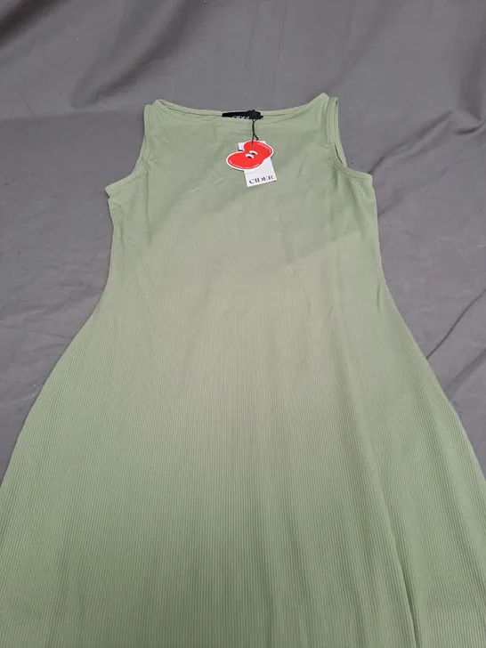 CIDER LIGHT GREEN STRECH DRESS - SMALL