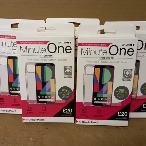 LOT OF 5 MINUTE ONE CLEAR CASES FOR GOOGLE PIXEL 5