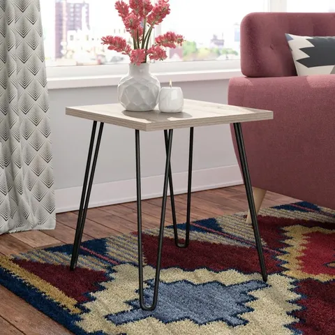 BOXED EWALT SIDE TABLE - WALNUT TOP