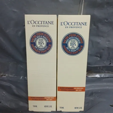 SET OF 2 L'OCCITANE EN PROVENCE INTENSIVE FOOT BALM