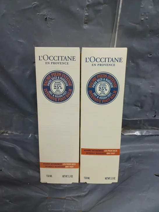 SET OF 2 L'OCCITANE EN PROVENCE INTENSIVE FOOT BALM