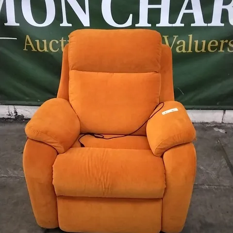 QUALITY BRITISH DESIGNED & MANUFACTURED G PLAN KINGSBURY POWER RECLINER ARMCHAIR COMBARRO OCHRE VELVET