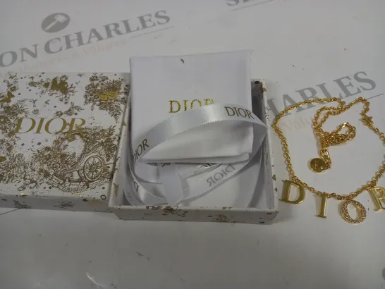 BOXED DIOR GOLD EFFECT NECKLACE