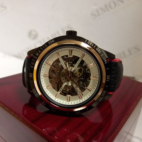 STOCKWELL AUTOMATIC SKELETON DIAL WRISTWATCH