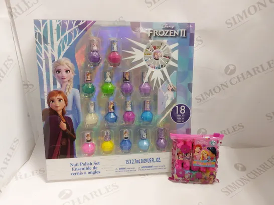 FROZEN II NAIL POLISH SET WITH JEWELS AND DISNEY PRINCESS NAIL POLISH SET