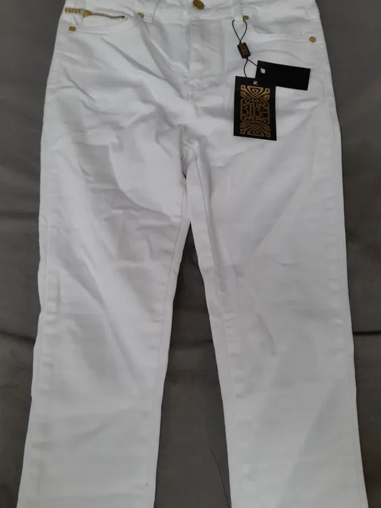 BIBA STEVIE SUPER STRETCH SKINNY JEANS IN WHITE SIZE 8 (36/30)