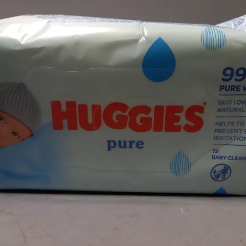 BOX SET OF 10 HUGGIES PURE BABY CLEANSING WIPES 