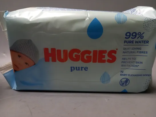 BOX SET OF 10 HUGGIES PURE BABY CLEANSING WIPES 