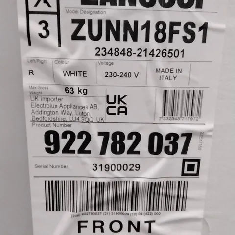 ZANUSSI ZUNN18FS1 REFRIGERATOR RRP £775.00