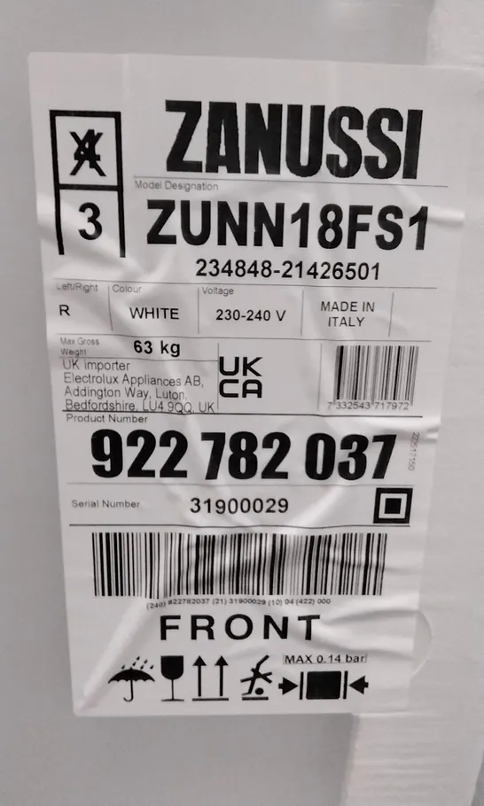 ZANUSSI ZUNN18FS1 REFRIGERATOR RRP £775.00