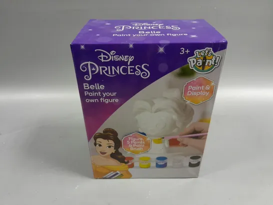 6 BOXED DISNEY PRINCESS PAINT YOUR OWN FIGURES (2 BELLE, 2 RAPUNZEL, 2 SNOW WHITE)