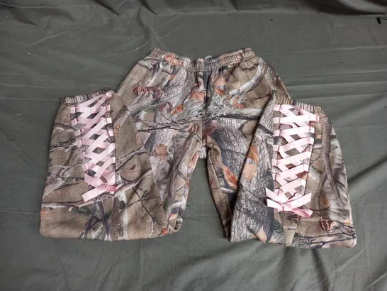 NAMED COLLECTIVE RIBBON JOGGERS IN TREE/PINK SIZE S