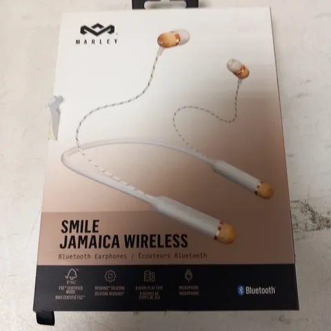 BOXED HOUSE OF MARLEY SMILE JAMAICA WIRELESS BLUETOOTH EARPHONES