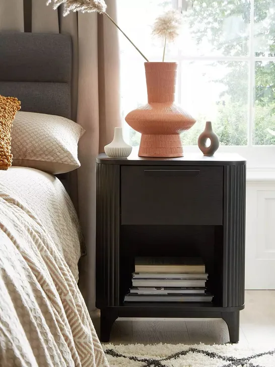 CARINA 1 DRAWER BEDSIDE TABLE - COLLECTION ONLY