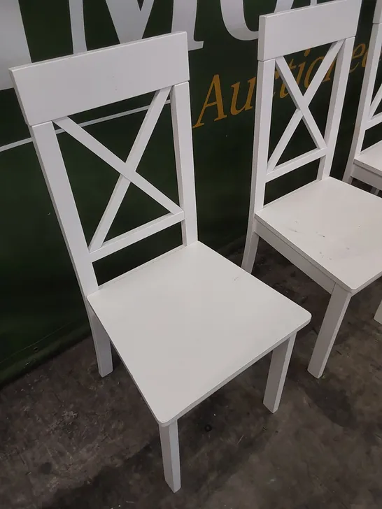 SET OF 6 KENDAL WHITE DINING CHAIRS