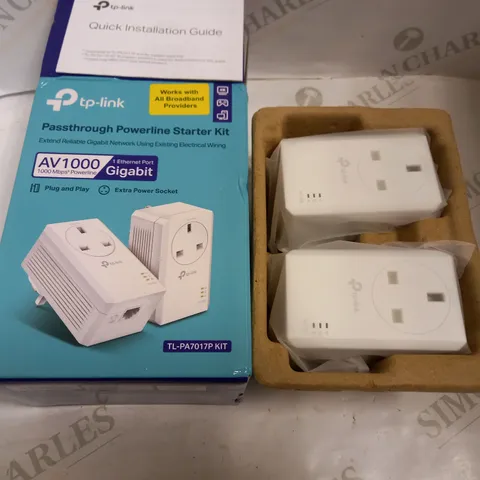 TP-LINK AV1000 PASSTHROUGH POWERLINE STARTER KIT