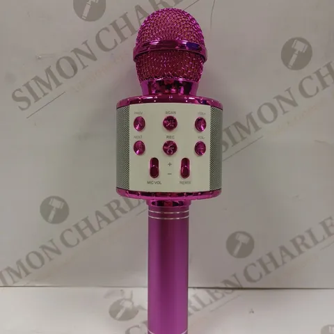 BOXED HANDHELD WIRELESS MICROPHONE HIFI SPEAKER IN PINK