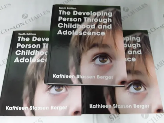 LOT OF 3 THE DEVELOPING PERSONTHROUGH CHILDHOOD AND ADOLESCENCE 10TH EDITION