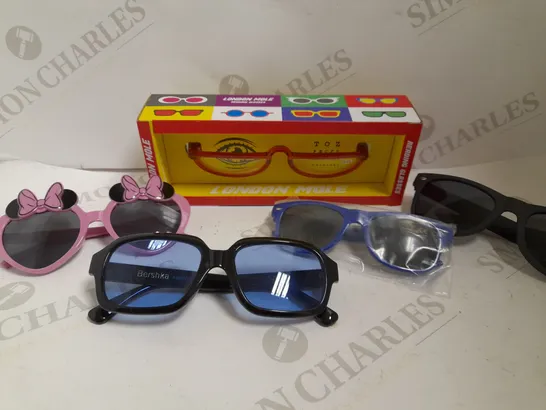 BOX OF APPROX 10 ASSORTED SUNGLASSES AND PRESCRIPTION GLASSES IN VARIOUS COLOURS AND STYLES