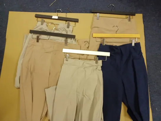 BOX OF APPROX 5 ASSORTED PAIRS OF MAISON DE NIMES TROUSERS IN VARIOUS SIZES AND COLOURS