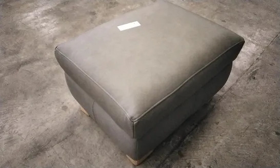 QUALITY BRITISH DESIGNED & MANUFACTURED G PLAN LUCCA STORAGE FOOTSTOOL TEXAS CHARCOAL LEATHER