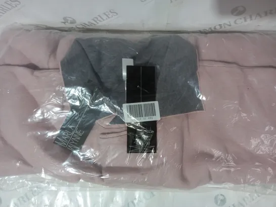 MARLA WYNNE DOUBLE FACE PONCHO WITH POCKETS IN PINK/GREY - SIZE 4X/5X